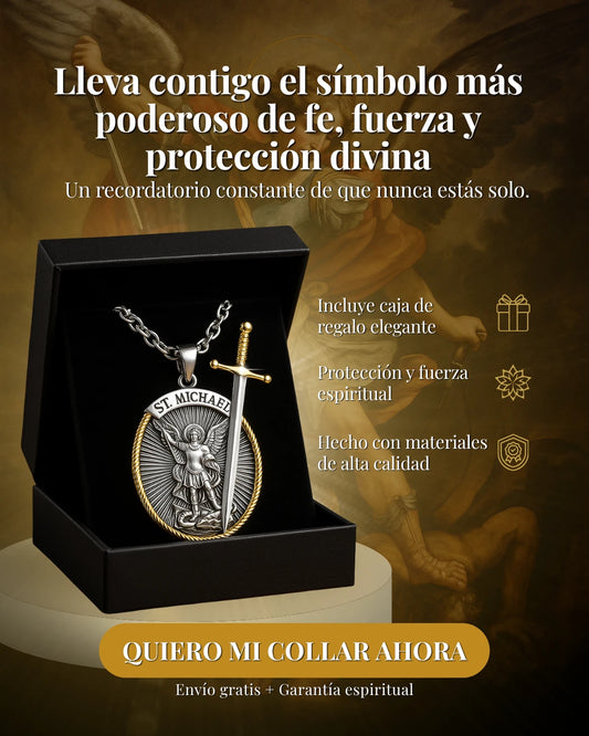 Collar San Miguel Arcángel™️ – Protección, Fe y Poder Divino